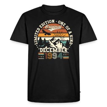 Original December 1994 28th birthday gift - Men's Premium Organic T-Shirt - black - Front - Nico (187cm)