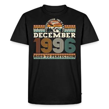 Décembre Né 1996 Cadeau de 26e anniversaire - T-shirt Premium bio Homme - noir - Devant - Nico (187cm)
