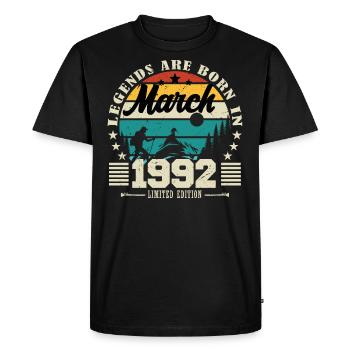 March 1982. March 1982 Birthday Gift. - Men's Premium Organic T-Shirt - black - Front - Nico (187cm)
