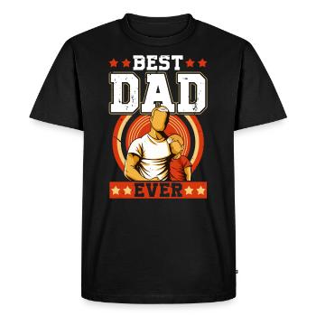Best Dad Forever - Men's Premium Organic T-Shirt - black - Front - Nico (187cm)