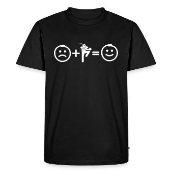 Le Muay Thai me rend heureux - T-shirt Premium bio Homme - noir - Devant - Nico (187cm)