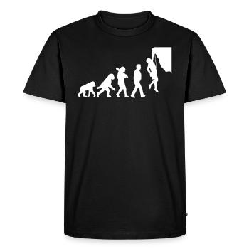 Évolution de l’escalade - T-shirt Premium bio Homme - noir - Devant - Nico (187cm)