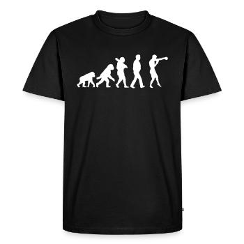 Évolution de la boxe - T-shirt Premium bio Homme - noir - Devant - Nico (187cm)