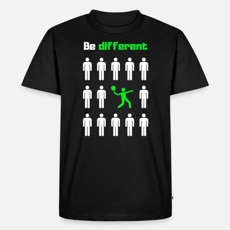Sei anders, paddele - Männer Premium Bio T-Shirt - Schwarz