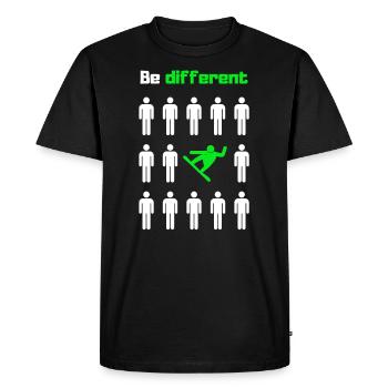 Soyez différent, snowboard - T-shirt Premium bio Homme - noir - Devant - Nico (187cm)