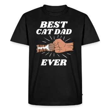 Le meilleur papa chat - T-shirt Premium bio Homme - noir - Devant - Nico (187cm)