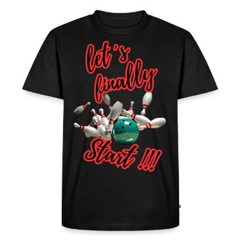 enfin Bowling 3 - T-shirt Premium bio Homme - noir - Devant - Nico (187cm)