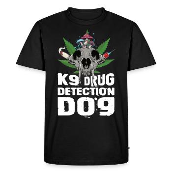 Dog Police Service Dog Drugs - Men's Premium Organic T-Shirt - black - Front - Nico (187cm)