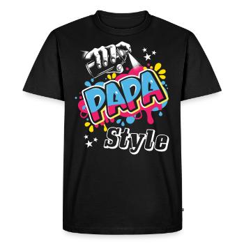 Gift idea graphic design dad style gaffiti - Men's Premium Organic T-Shirt - black - Front - Nico (187cm)
