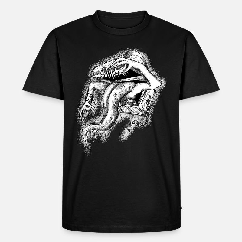Greed - Männer Premium Bio T-Shirt - Schwarz