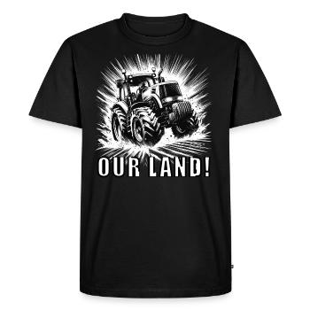 Tracteur lourd pour les manifestations et les protestations des agriculteurs - T-shirt Premium bio Homme - noir - Devant - Nico (187cm)