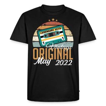 May 2022 Birthday Gift 2022 May - May 2022 - Men's Premium Organic T-Shirt - black - Front - Nico (187cm)
