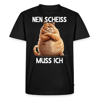 Chat minou je dois baiser - T-shirt Premium bio Homme - noir - Devant - Nico (187cm)