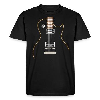 Guitare électrique | Les Paul, Groupe, Concert - T-shirt Premium bio Homme - noir - Devant - Nico (187cm)