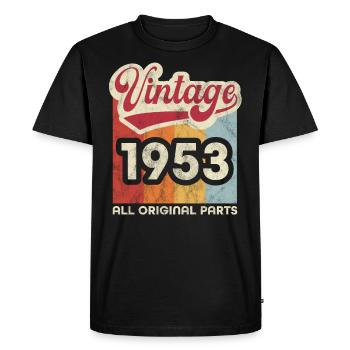 Millésime 1953 - T-shirt Premium bio Homme - noir - Devant - Nico (187cm)
