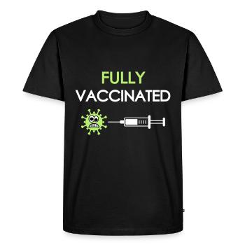 Fully vaccinated, covid, fully vaccinated - Men's Premium Organic T-Shirt - black - Front - Nico (187cm)