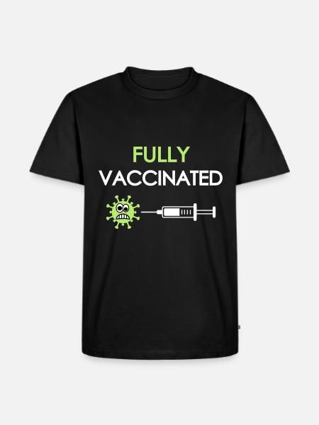 Fully vaccinated, covid, fully vaccinated - Men's Premium Organic T-Shirt - black