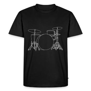 Batteries - T-shirt Premium bio Homme - noir - Devant - Nico (187cm)