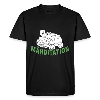 Tonte Tondeuse à gazon Tonte de pelouse - T-shirt Premium bio Homme - noir - Devant - Nico (187cm)