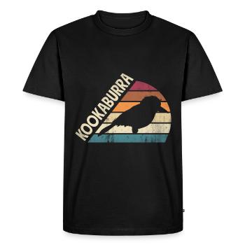 Kookaburra Birder Birdwatcher Ornithology - Men's Premium Organic T-Shirt - black - Front - Nico (187cm)