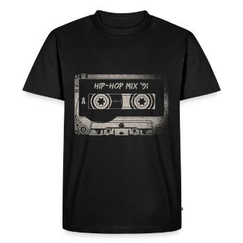 Vintage Alt Hip Hip Mixtape 91 Music Love - Men's Premium Organic T-Shirt - black - Front - Nico (187cm)