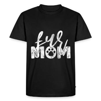 fur mom - dog dog saying - Men's Premium Organic T-Shirt - black - Front - Nico (187cm)