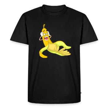 Bananes de bananes découpées Humour - T-shirt Premium bio Homme - noir - Devant - Nico (187cm)