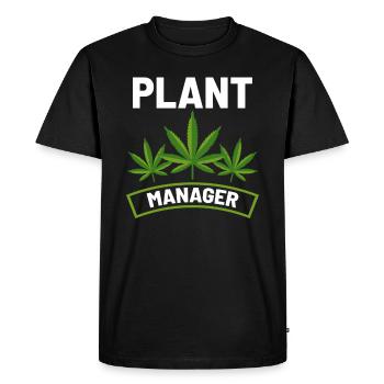 Plant Manager - Men's Premium Organic T-Shirt - black - Front - Nico (187cm)