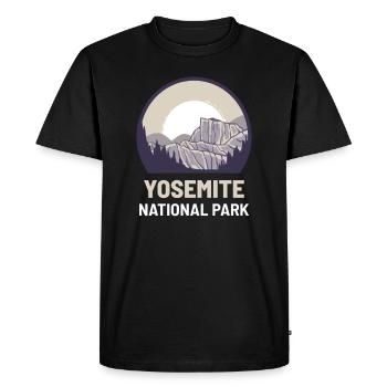 Parc national de Yosemite - T-shirt Premium bio Homme - noir - Devant - Nico (187cm)