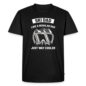 Skiing Ski Dad - Men's Premium Organic T-Shirt - black - Front - Nico (187cm)