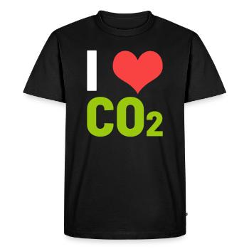 CO2 dioxyde de carbone - T-shirt Premium bio Homme - noir - Devant - Nico (187cm)