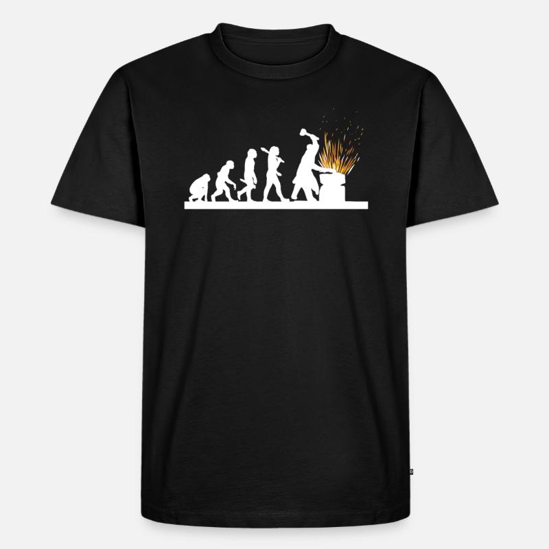 Evolution du forgeron - T-shirt Premium bio Homme - noir