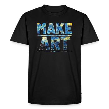 Artiste artiste artiste enseignant - T-shirt Premium bio Homme - noir - Devant - Nico (187cm)