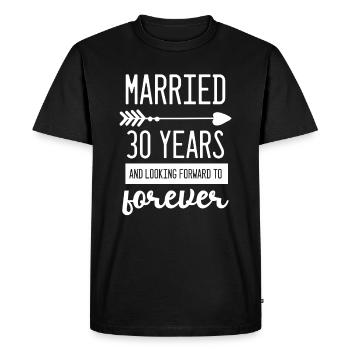 30th wedding anniversary - Men's Premium Organic T-Shirt - black - Front - Nico (187cm)