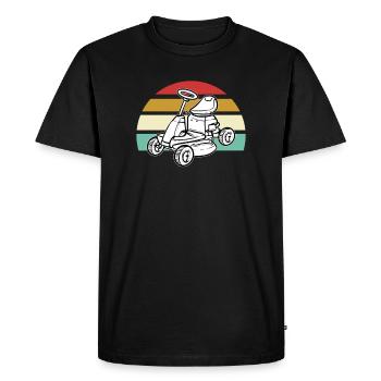 Tondre tondeuse tondeuse - T-shirt Premium bio Homme - noir - Devant - Nico (187cm)