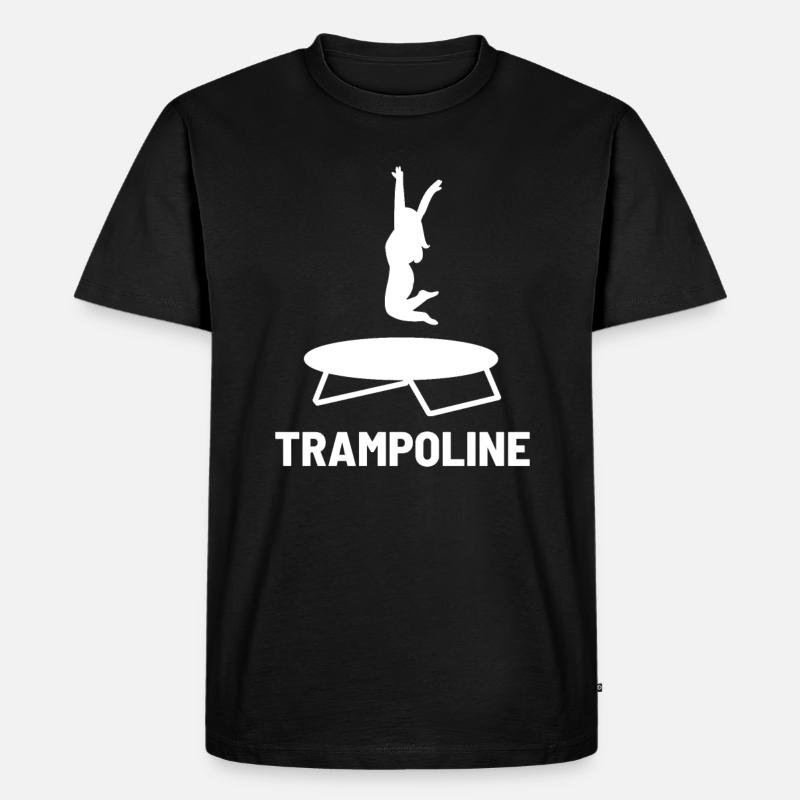 Trampolin-Springen - Männer Premium Bio T-Shirt - Schwarz