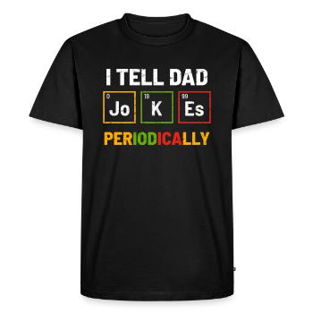 Science Dad jokes - Men's Premium Organic T-Shirt - black - Front - Nico (187cm)