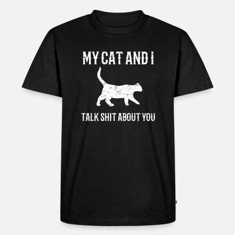 Katze Kätzchen Sarkasmus - Männer Premium Bio T-Shirt - Schwarz