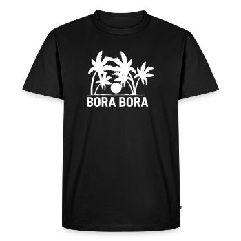 Bora Bora Bora Tropical Beach - Men's Premium Organic T-Shirt - black - Front - Nico (187cm)
