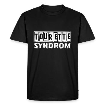 tourette syndrom - Männer Premium Bio T-Shirt - Schwarz - Vorne - Nico (187cm)