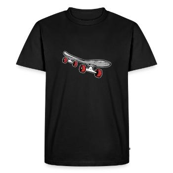 Planche à roulettes Planche à roulettes - T-shirt Premium bio Homme - noir - Devant - Nico (187cm)