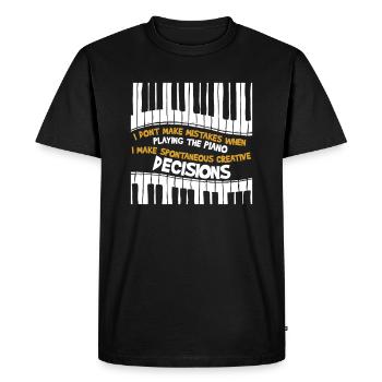 Pianiste pianiste - T-shirt Premium bio Homme - noir - Devant - Nico (187cm)