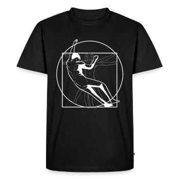 Escalade alpinisme alpinisme randonnée - T-shirt Premium bio Homme - noir - Devant - Nico (187cm)