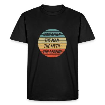 godfather the man the myth the legend - T-shirt Premium bio Homme - noir - Devant - Nico (187cm)