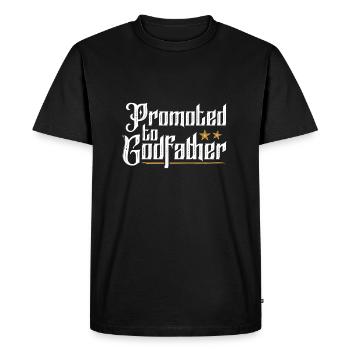 Promoted to godfather - T-shirt Premium bio Homme - noir - Devant - Nico (187cm)