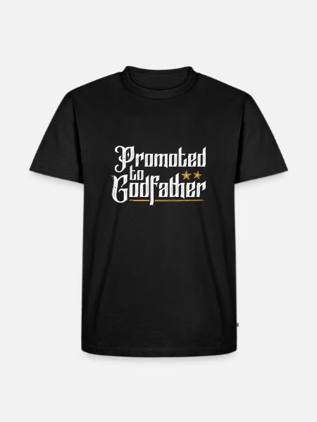 Promoted to godfather - Men's Premium Organic T-Shirt - black