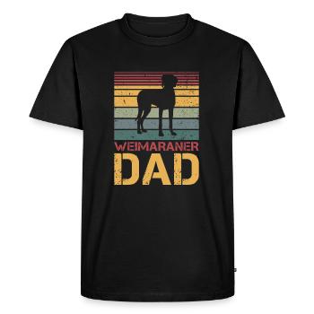 Weimaraner Dad Papa - T-shirt Premium bio Homme - noir - Devant - Nico (187cm)