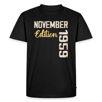 Born in November 1959 - Edition 1959 - Men's Premium Organic T-Shirt - black - Front - Nico (187cm)