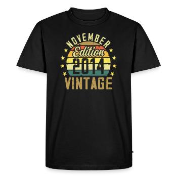 The legends were born in November 2014 - 2014 - Men's Premium Organic T-Shirt - black - Front - Nico (187cm)