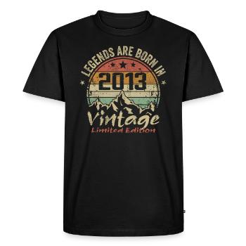 The Legends were born in 2013 - 2013 - Men's Premium Organic T-Shirt - black - Front - Nico (187cm)